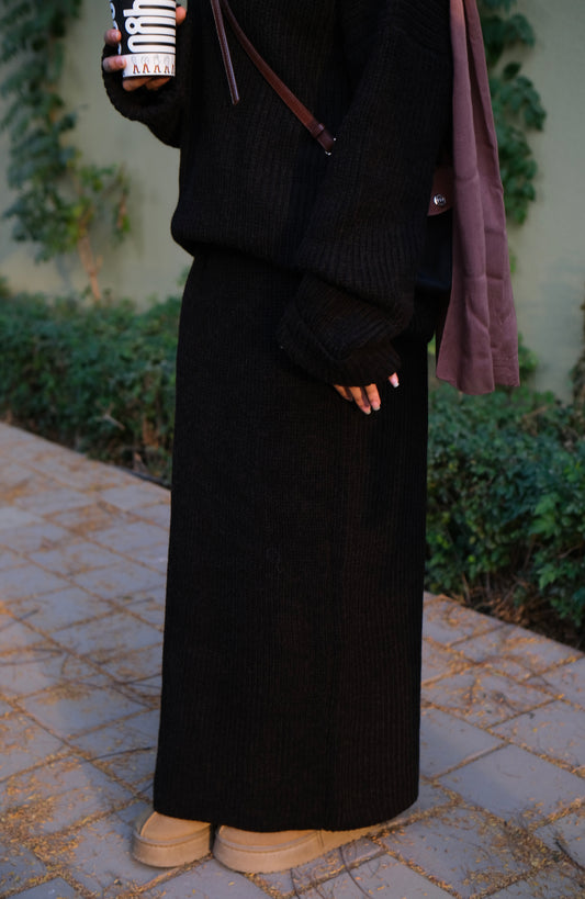 Sukoon — The Knitted Set in Black